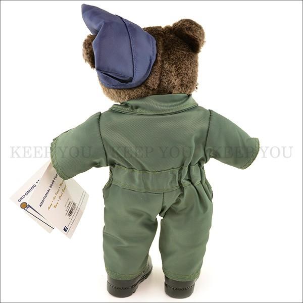 テディベア アメリカ 空軍制服 カーキー 約25cm 軍隊 こげ茶