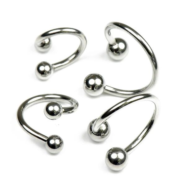 ツイスト スパイラル ボール 14G (1.6mm) 右巻き サージカルステンレス
