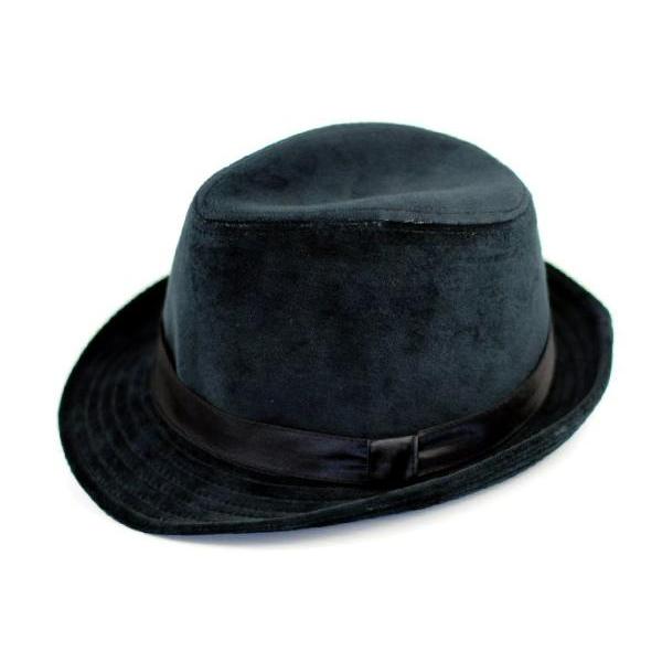 中折れハット ベルベット調 黒色 ブラック 帽子 おしゃれメンズ 可愛いレディースhat Cap Cap 777 Freedom Web 通販 Yahoo ショッピング