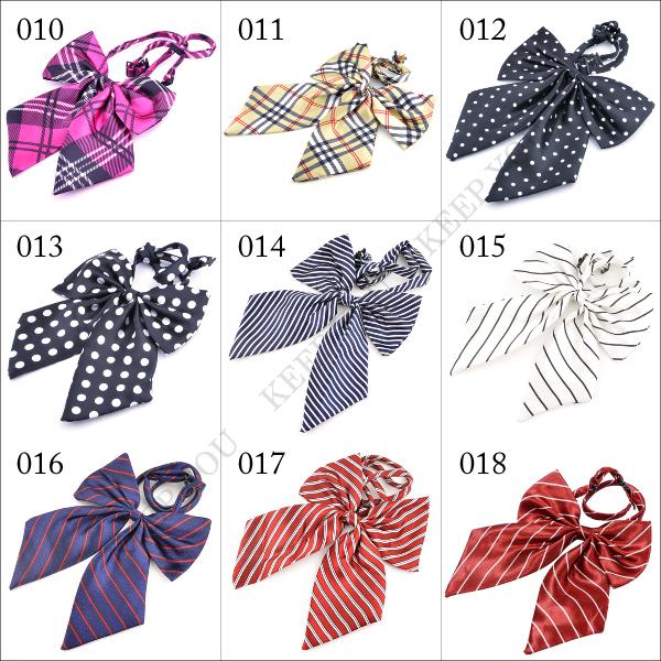 制服リボン スクールリボン 柄・サテンタイプ 18種類 女子高生  