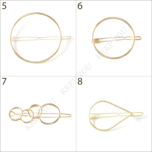 モチーフ ヘアクリップ バレッタ ヘアピン 星 ハート 三角 丸型