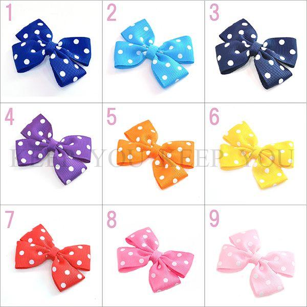 リボン パーツ ダブルリボン ≪約60mm×50mm≫ 同色2個セット ドット柄