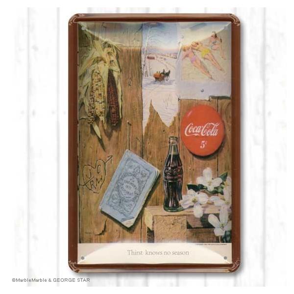 y4܂Ń[280~Ήz TIN uL TC Ŕ v[g 20×30cm AJ AeB[N Coca-Cola RJR[ Ẵr[` 500-256