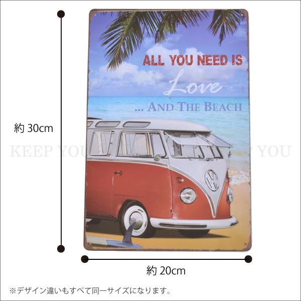 4枚までメール便280円対応】 アメリカン ブリキ看板 ワーゲンバス VW