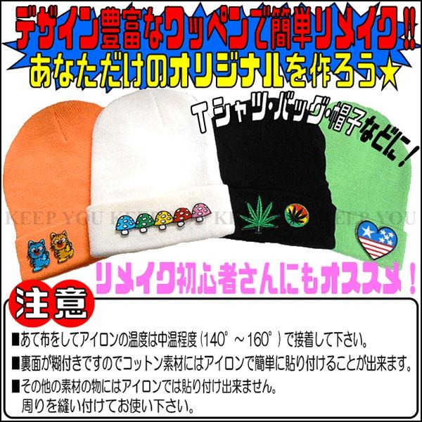 ワッペン アイロンワッペン 16種類 刺繍 パッチ リメイク 幼稚園