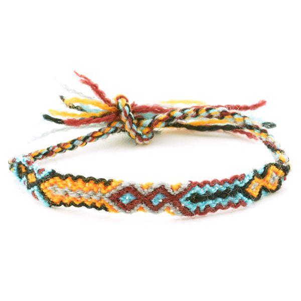 手編み ミサンガ 幅広タイプ(02)【編み込み ハンドメイド ブレスレット