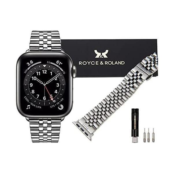 Royce&Roland Apple Watch ステンレス ジュビリー コンビ 時計 Royce&Roland Apple Watch ステンレス ジュビリー コンビ 時計
