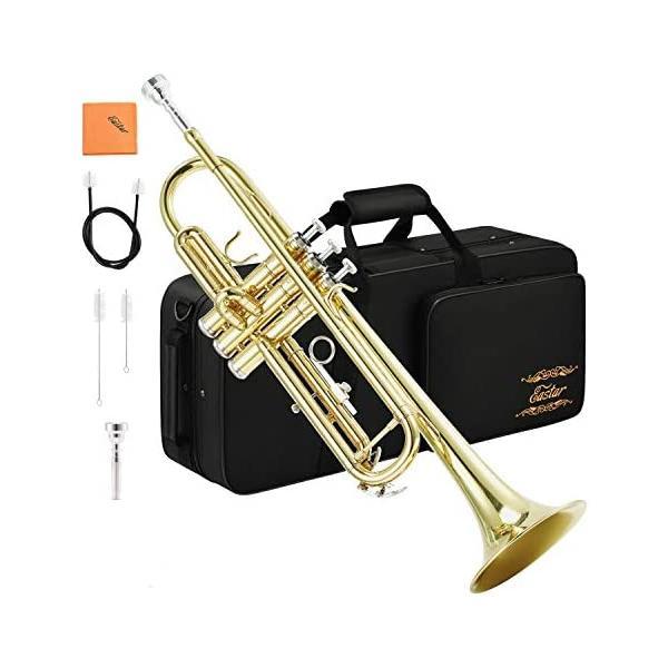 Eastar トランペット Bb調 Trumpet 初心者 清潔アクセサリー付 