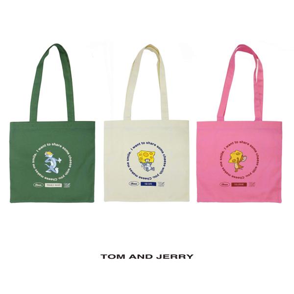 トムとジェリー トートバッグ レディース キャンバス チーズ トム タフィー ジェリー サブバッグ かわいい キャラクター A4サイズ 通勤 通学バッグ 小物 ギフト