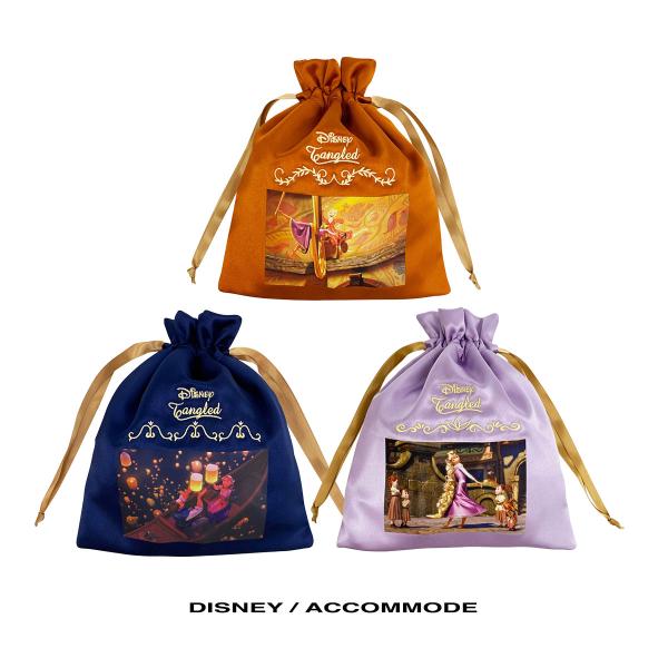 ディズニー ポーチ 巾着 レディース アコモデ accommode パターンアートキンチャクポーチ 塔の上のラプンツェル コスメ トラベルグッズ 新着商品
