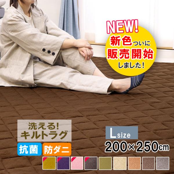 ブランド名：フリーリー※フリーリーはフリーライフ株式会社の登録商標です。登録6241186／Freely（フリーリー）＜仕様＞商品名　洗えるマイクロファイバーキルティングラグサイズ　200x250cm　3畳※サイズは±3％程度の誤差が生じま...