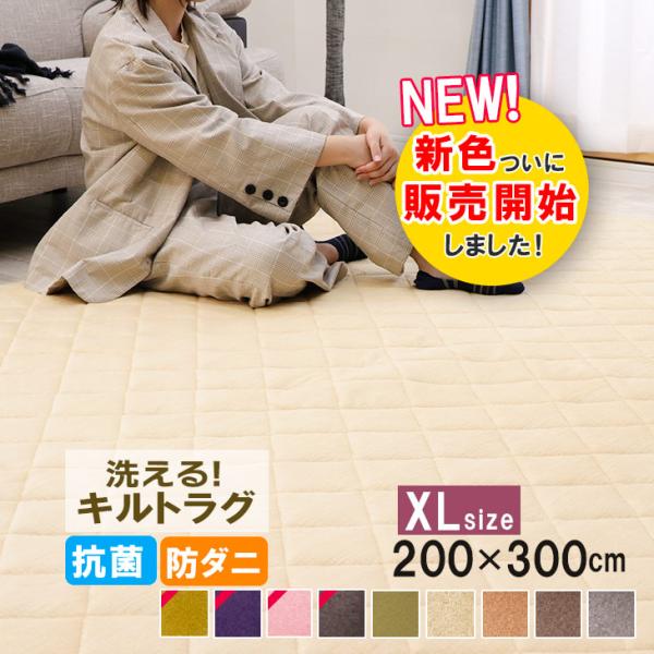 ブランド名：フリーリー※フリーリーはフリーライフ株式会社の登録商標です。登録6241186／Freely（フリーリー）＜仕様＞商品名　洗えるマイクロファイバーキルティングラグサイズ　200x300cm　4畳※サイズは±3％程度の誤差が生じま...