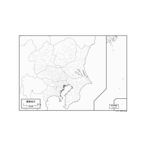 関東地方の白地図 Jp000pa1 白地図専門店 通販 Yahoo ショッピング