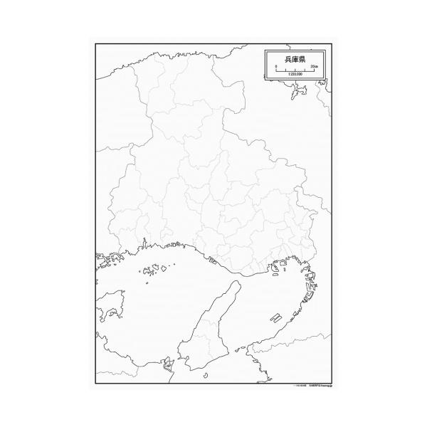 兵庫県の紙の白地図 Jppa1 白地図専門店 通販 Yahoo ショッピング