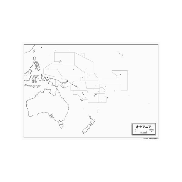オセアニアの白地図 Wdoc001pa1 白地図専門店 通販 Yahoo ショッピング