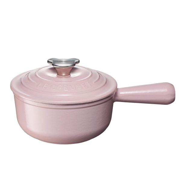 送料無料 最新アイテム ポイント消化 おすすめ 人気le Creuset 片手鍋 16 40 16cm シフォンピンク Ih対応 ホーロー鍋