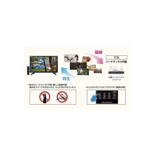 送料無料 ポイント消化 ブランド品 おすすめ 人気granple 24型 1tbハードディスク ダブルチューナー搭載 地上波 Bs 裏番組録画対応 Cs デジタル液晶テレビ