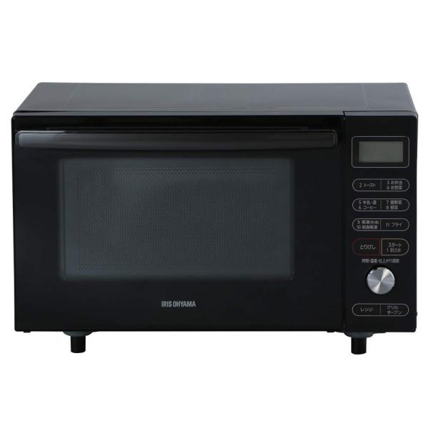 送料無料 ポイント消化 おすすめ 人気アイリスオーヤマ オーブンレンジ 18l フラットテーブル グリル トースト 発酵モード ヘルツフリー 限定価格セール 自動メニュー ブラック