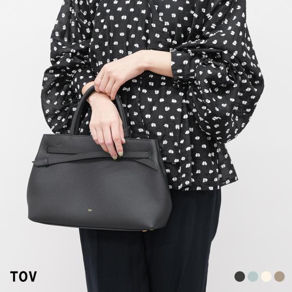 トーヴ MIMI TOTE S ミミ トートS クロスリボン A4 トートバッグ T26S07B598 TOV 爆買