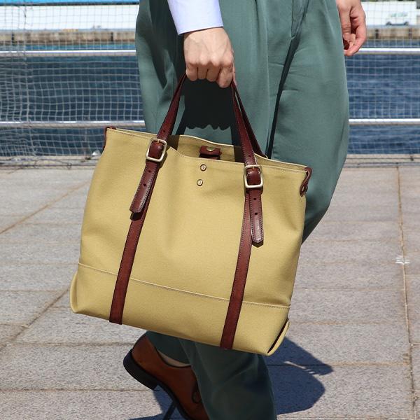 ワンズワーカー 帆布と革のトートバッグ ONES WORKER 爆買 : フリー