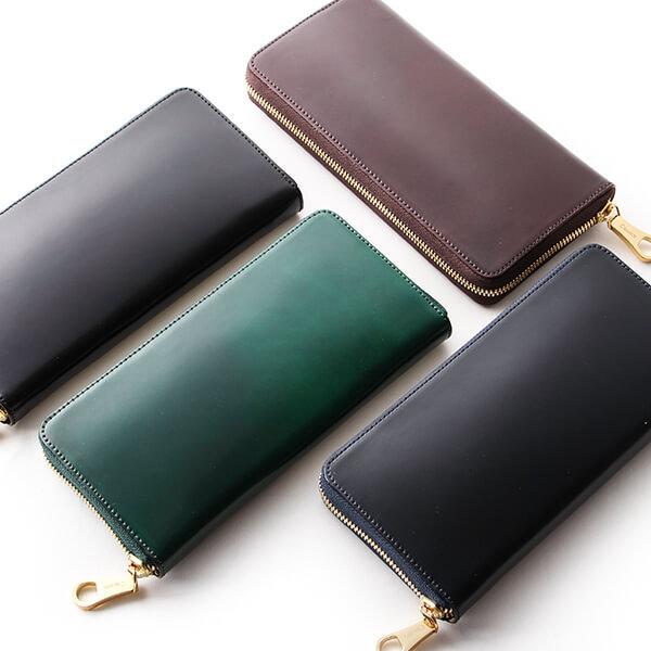 チマブエ] Aniline Cordovan ラウンドファスナー 長財布 15194