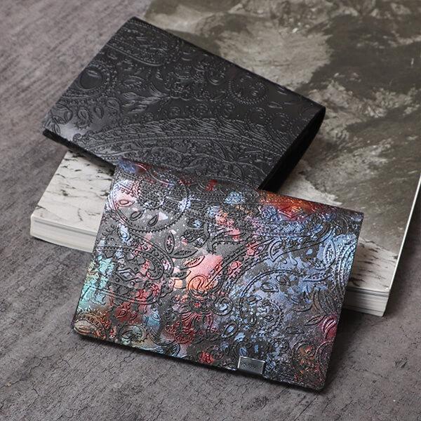 所作 二つ折り財布 財布 薄型 コンパクト ミニ財布 ペイズリー