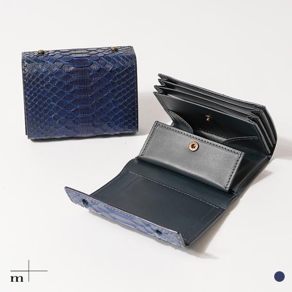 エムピウ　ミッレフォッリエ　パイソン m+（エムピウ） 二つ折り財布 millefoglie パイソン P25