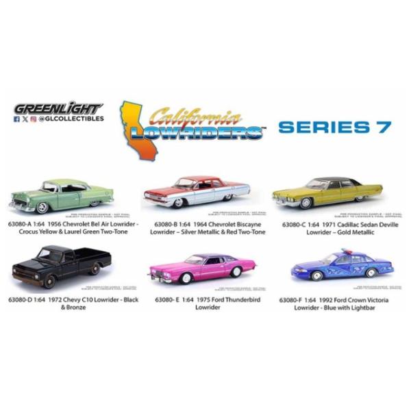 予約 63080 GreenLight 1/64 California Lowriders Series 7