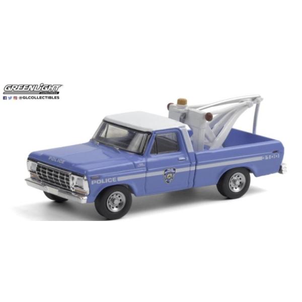 �\��30224 GreenLight 1/64 �t�H�[�h F-250 1979 with Drop in Tow Hook - New York City Police Dept (NYPD)