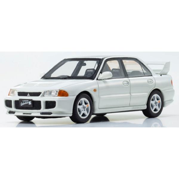新品 KSR43120W 京商 1/43 三菱 ランサー エボリューション III (ホワイト) 全日本模型ホビーショー 2023 展示アイテム