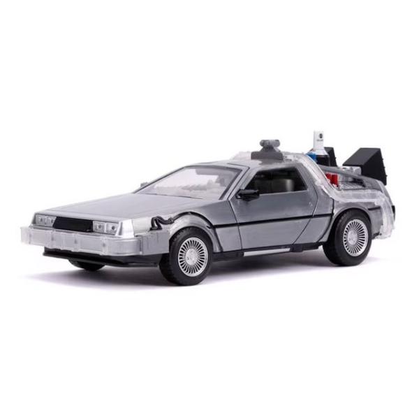 新品 JADA31468 JadaToys 1/24 HOLLYWOOD RIDES バック・トゥ・ザ・フューチャー パート II タイムマシーン ( デロリアン ) 点灯ギミック付