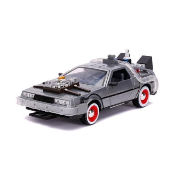 新品 32166 JadaToys 1/24 HOLLYWOOD RIDES バック・トゥ・ザ・フューチャー パート III タイムマシーン ( デロリアン ) 点灯ギミック付