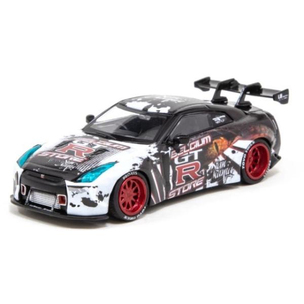 Vi KJ64002BG KJMINIATURES 1/64 Y  LBWK GT-R R35 Belgium GTR store edition