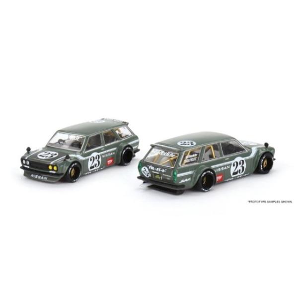新品 KHMG076 TSM MINI-GT 1/64  ダットサン KAIDO 510 ワゴン カーボンファイバー V3(右ハンドル)