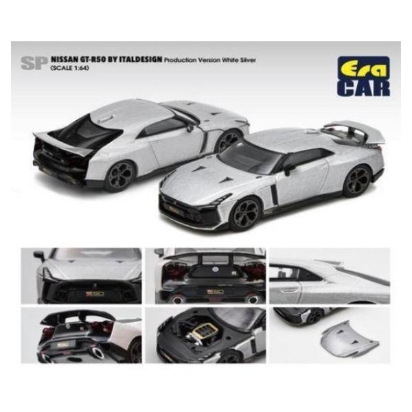 �\�� NS21GTRSP50 EraCAR 1/64 ���Y Nissan GT-R50 By Italdesign - Production Version Silver�V���o�[ ���ē���