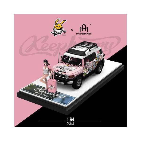 \  Model Art / MODERNART 1/64 g^ FJN[U[ Toyota FJ "Keep Angry" pink tBMAt