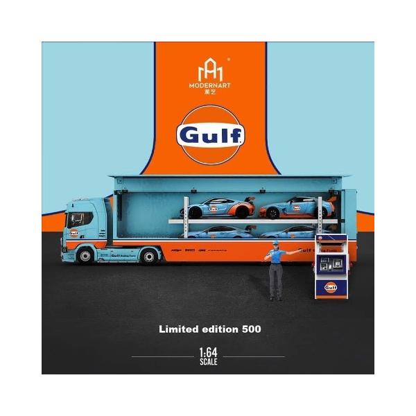 \  ModernArt 1/64 Truck transporter gbN ECO Rei gX|[^[ Gulf tBMA ANZT[t 666