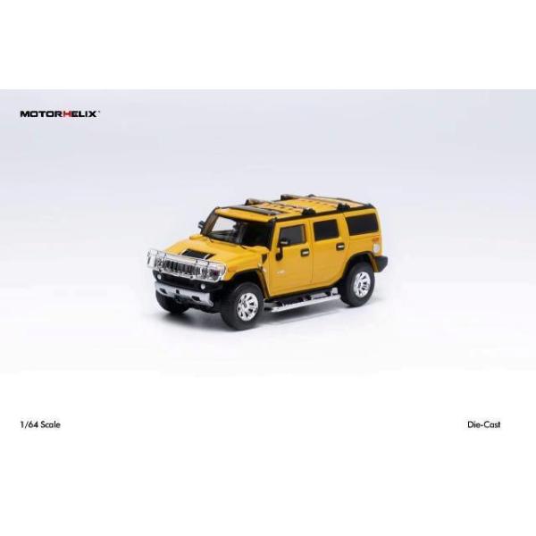 �\�� MD6401AMY MH MOTORHELIX ���[�^�[�w���b�N�X 1/64 �n�}�[ Hummer H2 SUV Metallic yellow ����1999��