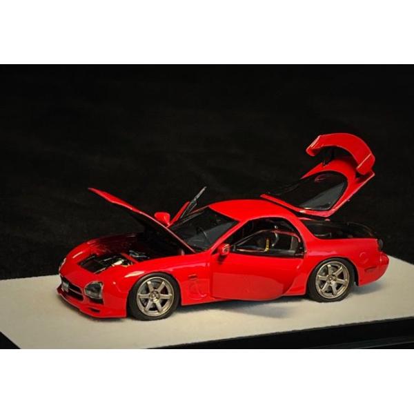 新品 PGM640804-1 PGM 1/64 マツダ MAZDA RX7 フル開閉モデル Red 四角