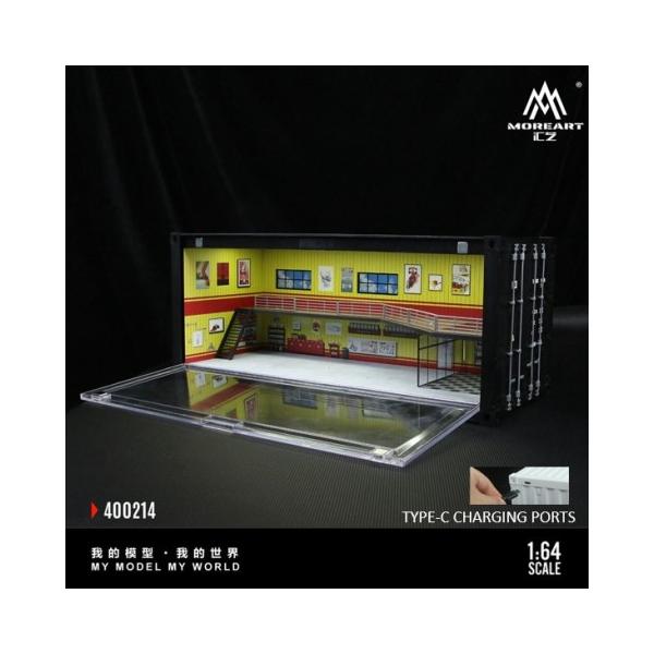 新品 MO400214 MoreArt 1/64 コンテナ修理工場 ジオラマ