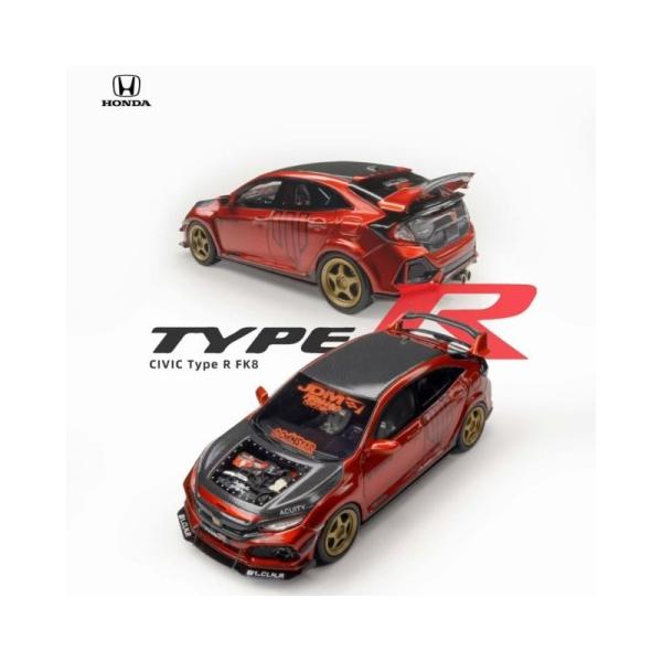 新品 NA 1/64 ホンダ CIVIC Type R FK8 メタリックオレンジ : ブースト