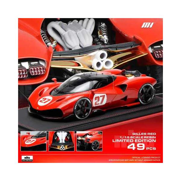 新品 モーターヘリックス 1/18 Nilu 27 NILU GILLES RED 世界49台限定
