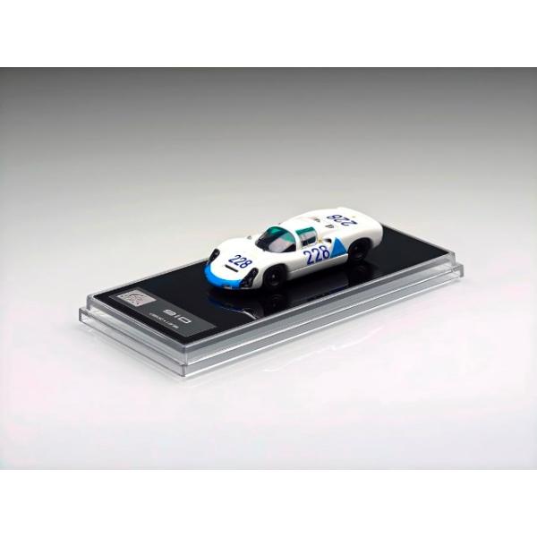 予約  Carport Model 1/64 ポルシェ Porsche 910 White Blue #228