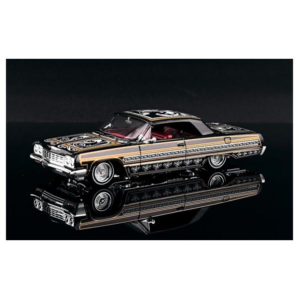 予約  Fine Works64 1/64  シボレー インパラ Impala Lowrider Black Gold Bouncing Car Black Gold 第二生産分