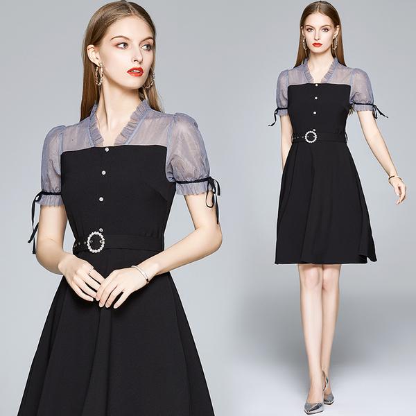 フォーマル黒ワンピース 結婚式 おしゃれ パーティーワンピース ドレス 二次会 結婚式 レディース フォーマル 膝丈下s M L Xl Xxl Free Lyq 07 株式会社フリースタイル 通販 Yahoo ショッピング