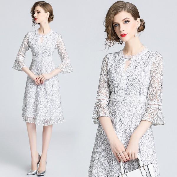 レースワンピース 結婚式 膝丈 袖あり 白レースワンピース レースワンピース フォーマル 卒業式 パーティーs M L Xl 2xl Gz Free Shqz226 66 株式会社フリースタイル 通販 Yahoo ショッピング