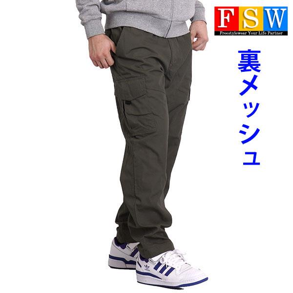 カーゴパンツ メンズ 裏メッシュ ゆったり ブランド ウエストゴム
