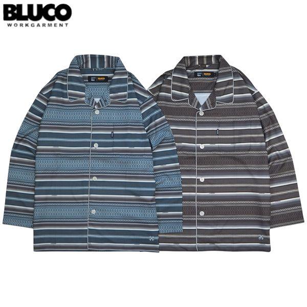 BLUCO POOLSIDE SHIRT チャコールL 新品　アロハシャツ BLUCO BLUCO/ブルコ POOLSIDE SHIRT LS -Mexican-/プールサイド