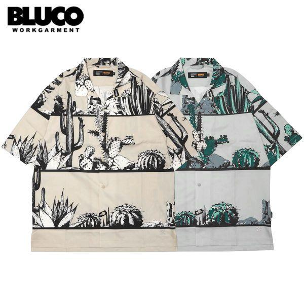 BLUCO/ブルコ OPEN COLLAR SS SHIRTS-CACTUS-/オープンカラーシャツ(半袖) 163-21-017・2color