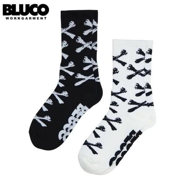 BLUCO/ブルコ 2-PACK SOX -BONE-/ソックス 163-55-005・2足セット(BLACK・WHITE)